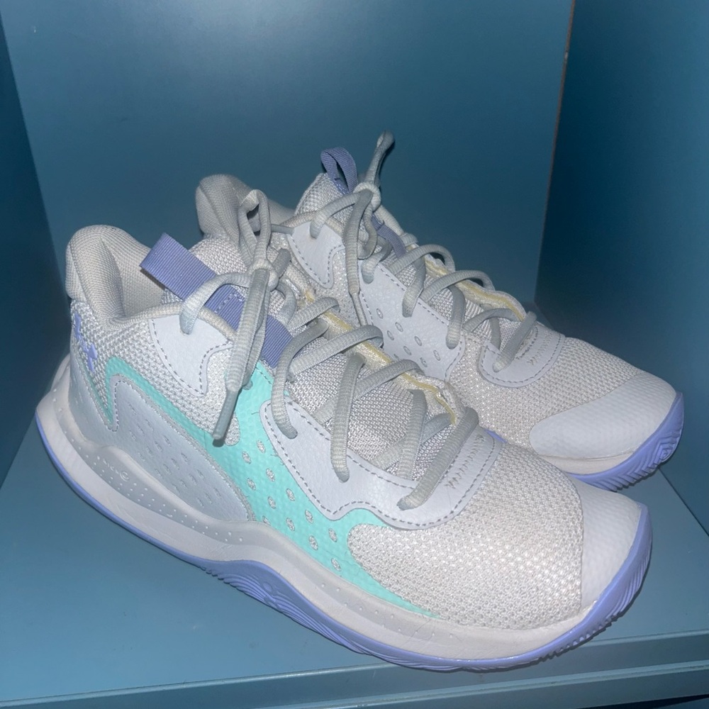 Under Armour White and Blue Sneakers